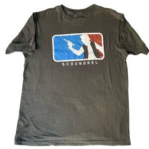 Graphic Lab Tees Men’s Short Sleeve T-shirt size M, Gray, Scoundrel